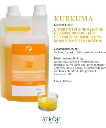 STR H Turmeric for Horses - 1L Dosing Bottle for Healthy Joints Cartilage & Ligament Support - Buy Online on GoSupps.com