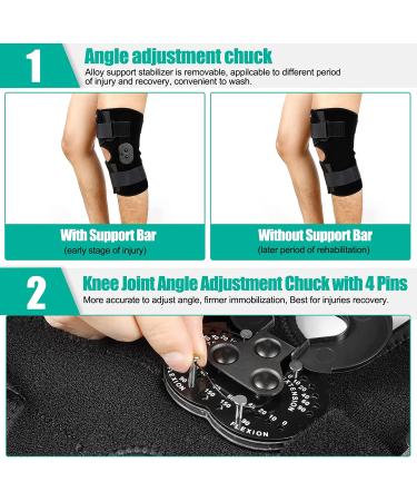 NEENCA Hinged Knee Brace - Adjustable Medical Support for Knee Pain, Arthritis, ACL, PCL, Meniscus Tear - Ideal for Injuries & Post OP Recovery - Buy Online on GoSupps.com