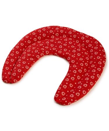 Grape seed neck pillow with chambers hearts-red - grape seed pillow - neck pillow - heat pad for neck grape seeds
