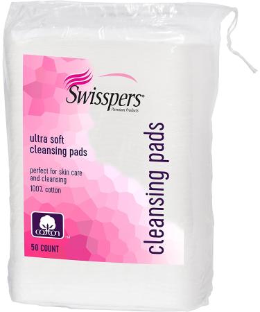 Swisspers Premium Disposable Cotton Facial Cleansing Pads - Pack of 6 | 6 Count Washcloth - Buy Online on GoSupps.com