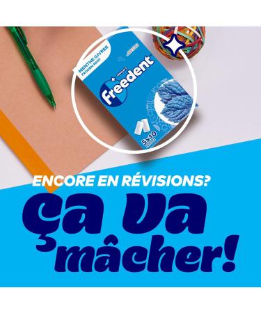FREEDENT - Chewing-gum Menthe Givr e sans sucres - 5 paquets de 10 drag es - 70g - Buy Online on GoSupps.com