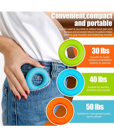 Hand Grip Strengthener 6 Pcs Different Resistance Levels Grip Strength Trainer Silicone Finger Exerciser for Relieving Wrist Pain Mallet Finger Carpal Tunnel Tendonitis Tennis Elbow - Buy Online on GoSupps.com