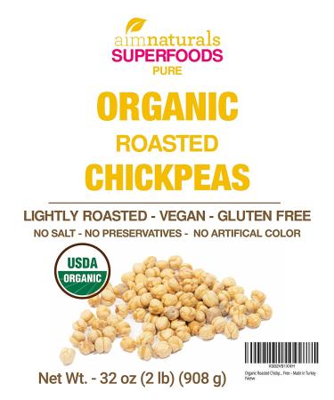 Organic Roasted Chickpeas 2 LB - USDA Certified, Healthy Snack, Non-GMO, Gluten-Free - Product of Turkey (1 Pack) - Buy Online on GoSupps.com