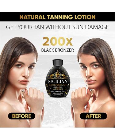 Sicilian 200X Dark Bronzer Tanning Lotion | Best for Glowing Skin, Gradual Bronzing & Sunless Tanner | Luxurious Body Nourishment - Buy Online on GoSupps.com