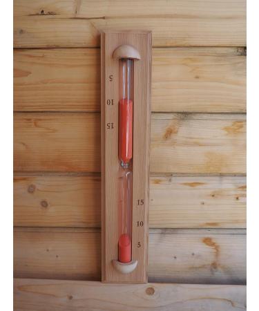 Home Sauna Experience: HSE Deluxe Cedar Wall Sauna Timer - 15 Minute Rust Red Sand Timer for Optimal Relaxation - Buy Online on GoSupps.com