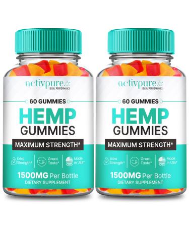 Activ Pure Hemp Gummies - ActivPure Supplement Hemp Gummies - Maximum Strength All Natural Overall Health and Wellness Support Activ Pure Health Gummy Reviews (2 Pack)