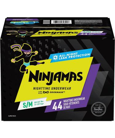 Pampers Ninjamas Boys S/M 44 Count | Nighttime Bedwetting Underwear - Buy Online on GoSupps.com