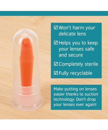 Suction Holder Inserter/Remover for Hard Contact Lens & Prosthetic Eyes | Orange | 10-Piece Set from Sports World Vision - Buy Online on GoSupps.com
