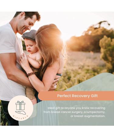 MOYOAMA Post Mastectomy Pillow - Breast Cancer Surgery Recovery and Augmentation Support - Lightweight with 4 Pockets - Grey Plush Breast Cancer Gifts - Buy Online on GoSupps.com