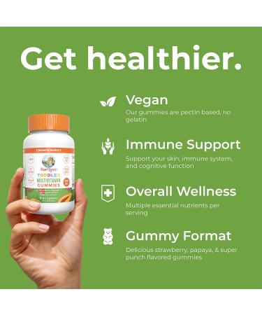 MaryRuth Organics Sugar Free Vitamin Gummies for Kids Age 2 | 2 Month Supply Multivitamin with Vitamin C D3 Zinc | 1 Gummy Per Day | Toddler Vitamins | Sugar Free | Vegan | Non GMO | 60 Count - Buy Online on GoSupps.com