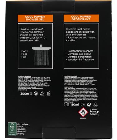 L'Oreal Paris Paris Men Expert Gift for Him Cool Power Duo Gift Set for Him: Shower Gel & Deodorant - Buy Online on GoSupps.com