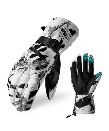 Ski gloves for men and women - touchscreen sports gloves winter gloves warm gloves for skiing snowboarding bicycle ride hiking and other winter sports outdoors