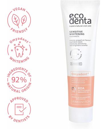Ecodenta Whitening Toothpaste Without Fluoride - Gentle Lightening for Sensitive Teeth - 100ml - Buy Online on GoSupps.com