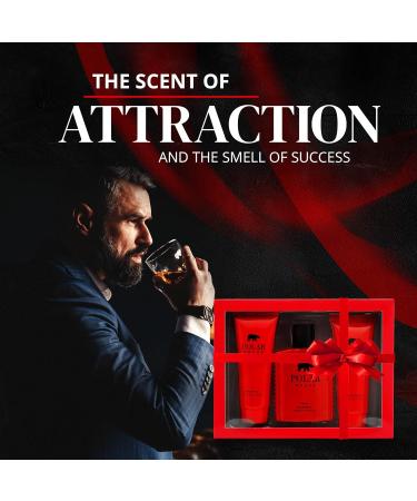 Mens Cologne Gift Set - INSPIRED by PL'S RED Cologne For Men - Ginger Clary Sage Rich Woods - Perfume After Shave Shower Gel - (3.4 fl oz / 100 ml each) - Buy Online on GoSupps.com