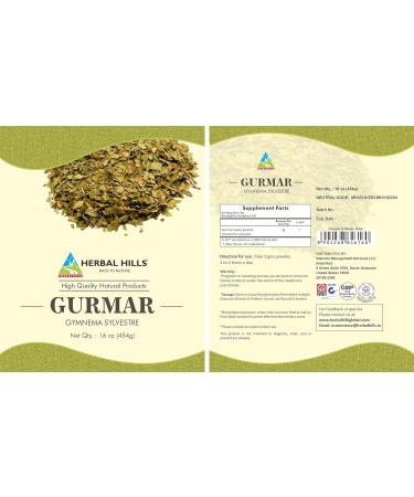 HERBAL HILLS Gurmar Powder 16 Oz | Gymnema Sylvestre Leaf Powder for Glucose Control - Buy Online on GoSupps.com