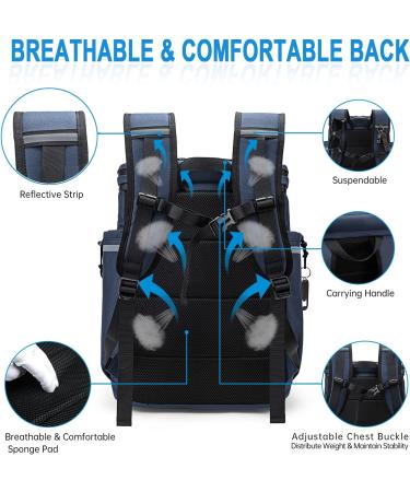 Simaixing 41L Navy Blue Backpack Cooler - Leak Proof, Insulated, Large Capacity Ice Chest - Waterproof Soft Cooler Bag for Men, Women - Ideal for Beach, Camping, Hiking - Holds 45 Cans - Buy Online on GoSupps.com