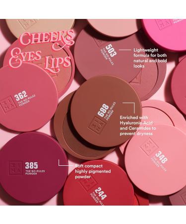  3ina 3INA MAKEUP The No-Rules Powder 210 - Coral Pink - 3 in 1 Compact Powder for Eyes Lips and Face - Powder with Hyaluronic Acid and Ceramide - Lightweight Formula - Vegan - Cruelty Free - Buy Online on GoSupps.com