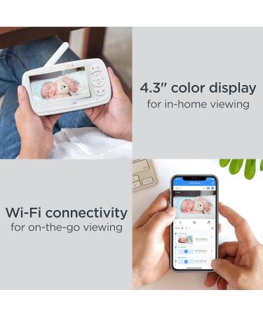 Motorola Ease 44 Connect WiFi Baby Monitor with Camera - 4.3 Display - Night Vision Lullabies - Room Temperature Monitoring - White - Buy Online on GoSupps.com