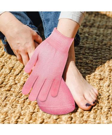 HOMSFOU 2 Sets Spa Moisturizing Socks Foot Moisturizing Hand Moisture Gloves Exfoliating Gloves Exfoliating Socks Spa Gel Gloves Mitts Dry Hands Fabric Skin Cotton - Buy Online on GoSupps.com