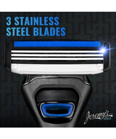 Buy Jeremy's Razors for Men - Sprint 3 Razor Blade Refills (8 Cartridges) - Compatible with 2nd Gen Handles - Stainless Steel Lubricating Strip Easy Rinse - International Shipping Available - Buy Online on GoSupps.com