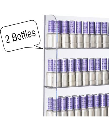 AMT Acrylic Nail Polish Wall Racks - Clear Display for 180 Bottles, Essential Oils Organizer with Microfiber Cloth - 6 Tier Storage Solution - Buy Online on GoSupps.com