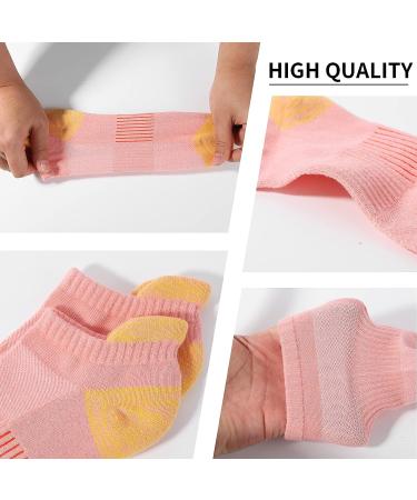 BUDERMMY Women's Running Ankle Socks - 5-6 Pairs Athletic Cotton Cushioned No Show Socks - Size 8-10, Mixed Colors - Buy Online on GoSupps.com