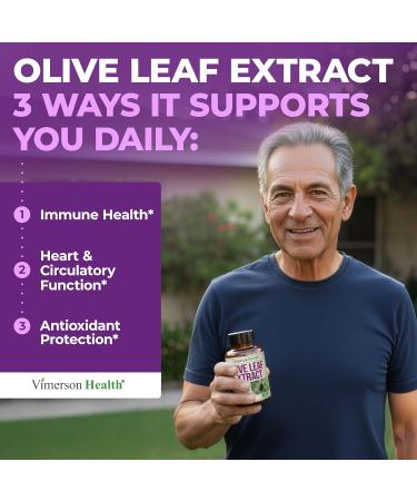 Olive Leaf Extract Capsules 750 mg Standardized to 150 mg Oleuropein Polyphenol Antioxidants for Cardiovascular Health and Immune Support Supplement Vegan Herbal Supplements 60 Capsules - Buy Online on GoSupps.com