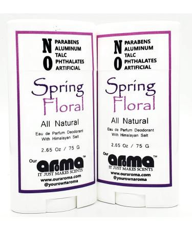 Natural Deodorant for Women - Hand Poured Aluminum Free Gluten Free Cruelty Free Paraben Free - Spring Floral Scent | International Shipping - Buy Online on GoSupps.com