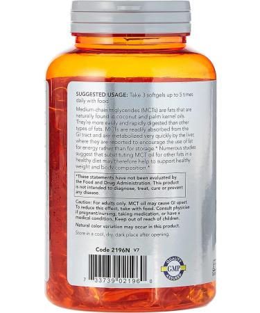 Now Foods MCT Oil 1000mg - 150 Count | Pure Medium Chain Triglycerides Supplement - Buy Online on GoSupps.com