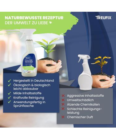 Treufix Upholstered Cleaner | Eco-Friendly 500ml for Car Seats Sofas & Couches - Maximum Cleanliness | International Shipping Available - Buy Online on GoSupps.com