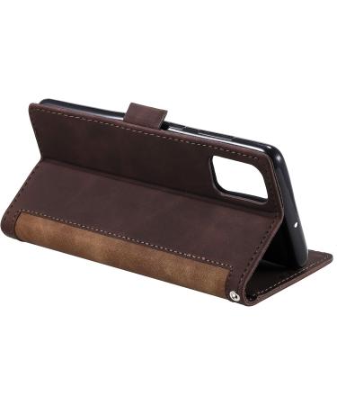 Magon Retro Wallet Case for Xiaomi Redmi Note 10 5G - PU Leather Flip Cover with Card Compartment & Stand - Brown TPU Bumper Protective Case - Buy Online on GoSupps.com