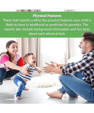 SneakPeek Traits DNA Test Kit - DNA-Based Report with Eyes, Hair, and Height Traits - Buy Online on GoSupps.com