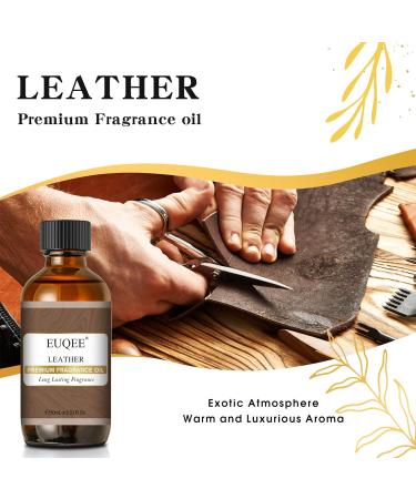 EUQEE Leather Fragrance Oil 60ml - Premium Grade Aromatherapy & DIY Candle Making Essential Oil - Buy Online on GoSupps.com