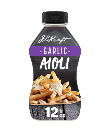 J.L. Kraft Garlic Aioli with Roasted Garlic (12 fl oz Squeeze Bottle) Garlic Parmesan