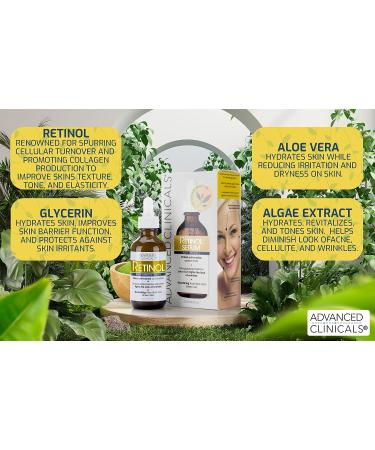 Advanced Clinicals Retinol, Hyaluronic Acid & Vitamin C Serum Set | Anti-Aging Skincare for Women | Brightening, Firming & Hydrating Formula | 1.75 Fl Oz 3pc Set - Buy Online on GoSupps.com