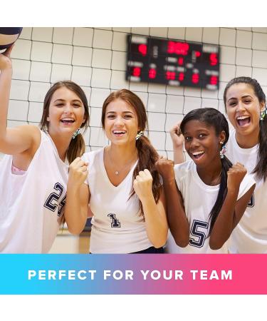 Volleyball Scrunchies Set - Velvet Hair Ties Tie-Dye Headband Accessory (Set of 4) - Buy Online on GoSupps.com