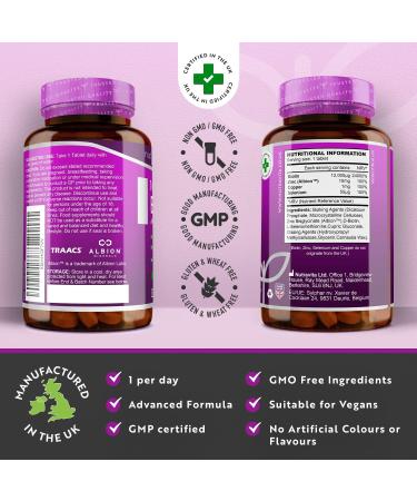 Nutravita 12,000mcg Biotin Hair Growth Supplement with Zinc, Selenium & Copper - 365 Vegan Tablets for Hair, Skin & Nail Growth - Buy Online on GoSupps.com