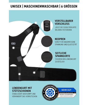 Back Bodyguard HomeTrainer - Posture Corrector & Back Support - Improve Upright Posture - 1m Black | International Shipping - Buy Online on GoSupps.com