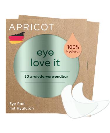 Apricot Beauty Hyaluron Eye Pads "Eye Love It" I 2 SPACK extra long anti-aging eyepads against eye folds & crow's feet I 30x reusable I vegan eye patches made of silicone i made in germany pack (2x 2 pieces)