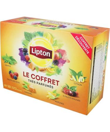 Lipton Set of Scented Teas Assortment of Green Teas and Black Teas 6 Varieties Rainforest Alliance Label 60 Bags - Buy Online on GoSupps.com