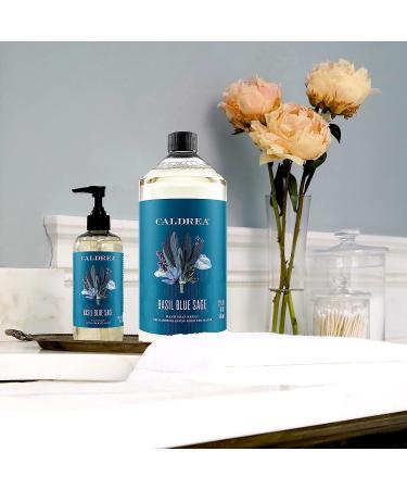 Caldrea Basil Blue Sage Hand Soap Refill - 32 oz Liquid with Aloe Vera Gel, Olive Oil & Essential Oils - Buy Online on GoSupps.com