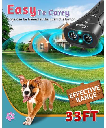 Kuckee Anti Barking Device Handheld Dog Repeater 3-in-1 Handheld Trainer Stop Barking and Insect Repellent Indoor and Outdoor Humane and Safe Ultrasonic Barking Deterrent Dvice for Dogs and Cats - Buy Online on GoSupps.com
