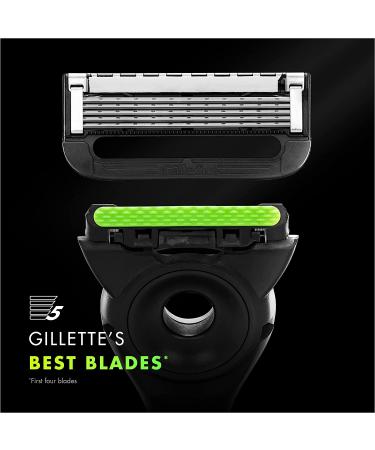 Gillette Labs Men's Razor + 1 Blade Refill + Exfoliating Bar | Premium Magnetic Stand | Black & Gold Edition - Buy Online on GoSupps.com