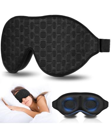 Sleep Mask 3D Deep Contoured Eye Mask for Women Men Blocking Lights Sleeping Mask Night Eye Sleep Mask Blindfold Soft Breathable Eye Shade Cover with Adjustable Strap for Travel Yoga Nap (#4)