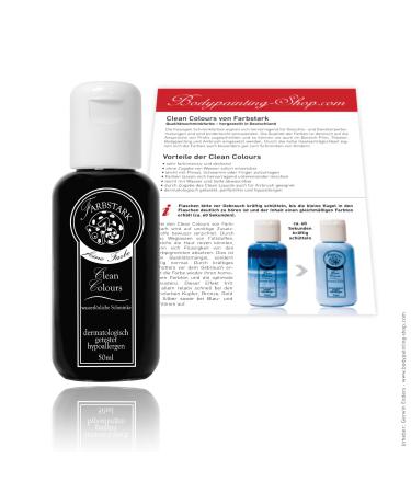 Farbstark Clean Colours Theatre Make-up - water-soluble make-up colour 50 ml Black