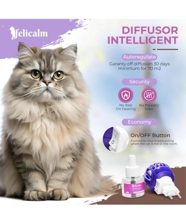 FELICALM Paris - New PHEROMONE Formula for Cats and Kittens - Intelligent ECONOMICAL SAFE DIFFUSER + 48 ML Refill - Anti Stress for Cats - CALMING - Happiness and Harmony. - Buy Online on GoSupps.com