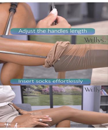 EZ Stocking Helper - Sock Slider for Seniors - Compression Sock Aid with Adjustable Handles - Buy Online on GoSupps.com