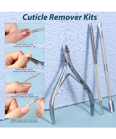 Teenitor Gel Nail Polish Remover Kit with Nail File and Buffer - Cuticle Nippers & Pusher - Toenail Lifter - Manicure Set - Buy Online on GoSupps.com