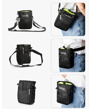 LACCEN Dog Training Treat Pouch with Poop Bag, Collapsible Bowl & Clicker - Adjustable Waistband for Women Men - Black - Buy Online on GoSupps.com