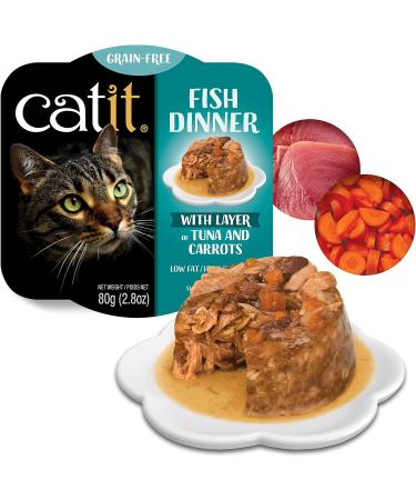 Catit Divine Shreds Wet Cat Food Toppers Chicken Multipack + Catit Fish Dinner with Tuna & Carrots Pet Food+ Catit Fish Dinner - Buy Online on GoSupps.com